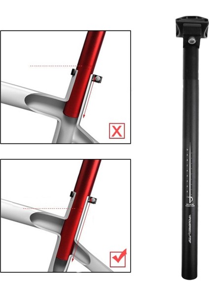 350MM Yol Ayarlanabilir Seatpost 27.2mm (Yurt Dışından)