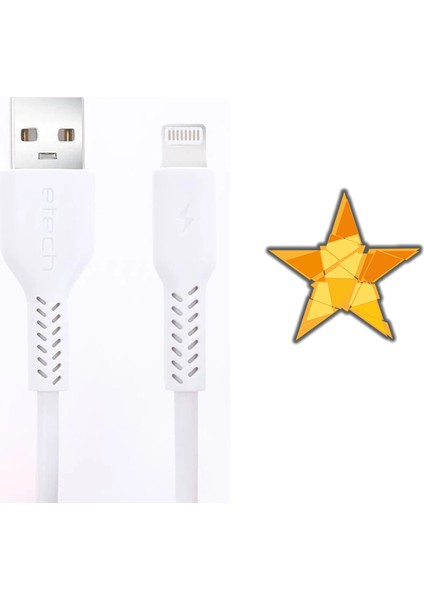 Etech DK-012 3.0A 30W Ip Lightning USB Data Kablosu