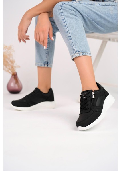 Asel Garantili Kadın Ortopedik Günlük Bağcıklı Yandan Fermuarlı Rahat Sneaker Spor Ayakkabı fiyatları