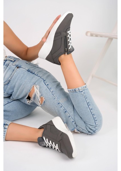 Asel Garantili Kadın Ortopedik Günlük Bağcıklı Yandan Fermuarlı Rahat Sneaker Spor Ayakkabı fiyatları