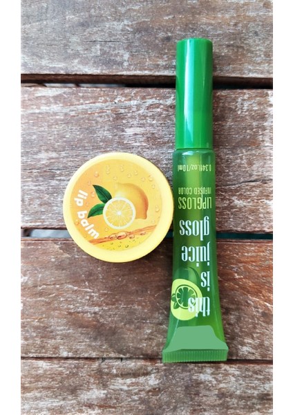 Uhs Lıp Gloss + Balm Koruyucu Parlatıcı Set ( Limon Kokulu)