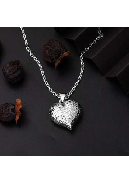 Kalemli 14 Ayar Beyaz Altın Kalp Kolye Ucu fiyatları