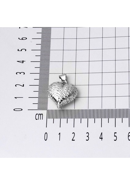 Kalemli 14 Ayar Beyaz Altın Kalp Kolye Ucu indirimleri