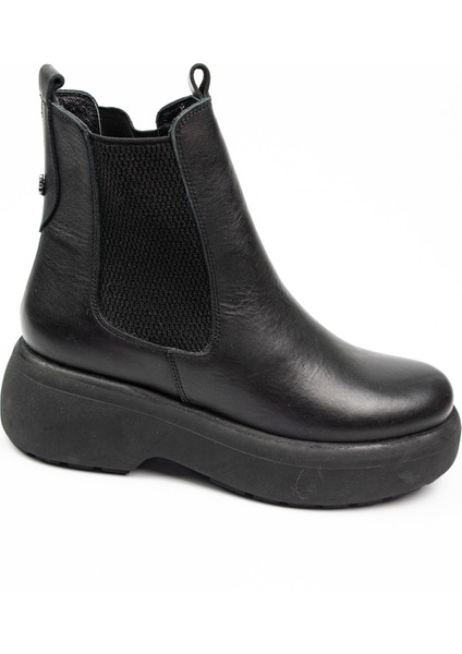 9306 Siyah Deri Kadın Bot fiyatları