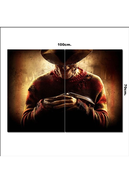 Ahşap Tablo Freddy Krueger Elm Sokağı Görseli 70*100CM