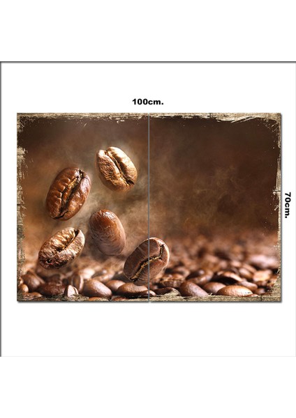 Ahşap Tablo Kahve Taneleri 70*100CM
