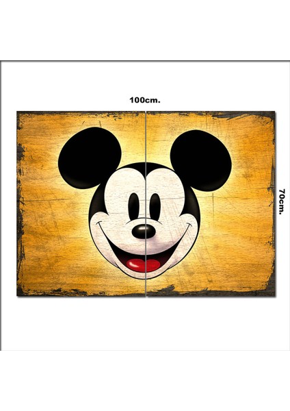 Ahşap Tablo Mickey Mouse Şekilli 70*100CM