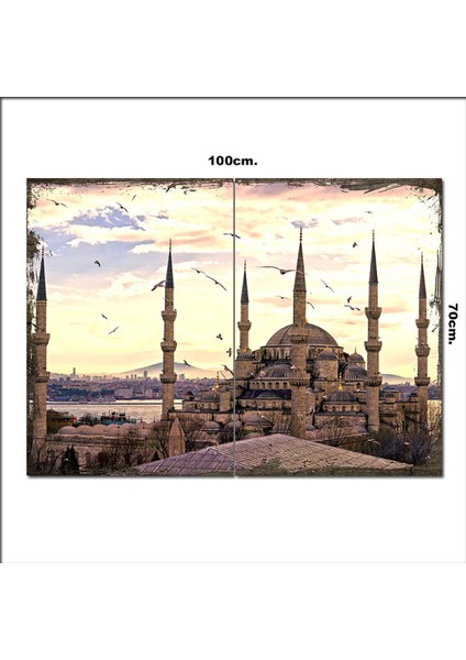 Ahşap Tablo Sultan Ahmet Camii 70*100CM