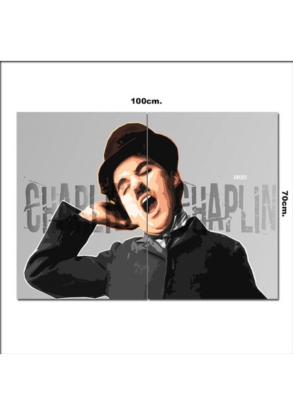 Ahşap Tablo Charlie Chaplin 70*100CM
