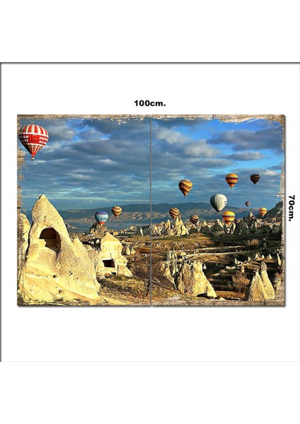 Ahşap Tablo Kapadokya 70*100CM