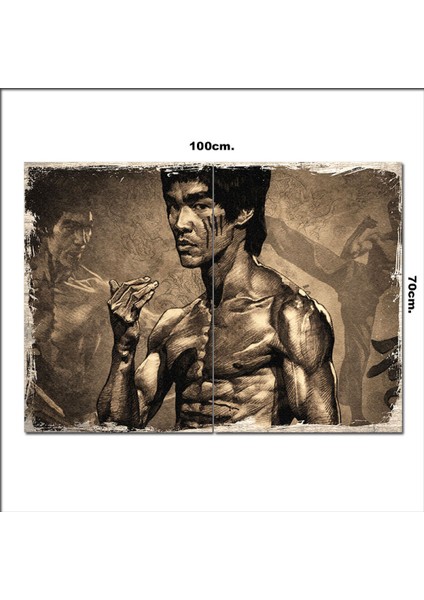 Ahşap Tablo Bruce Lee 70*100CM