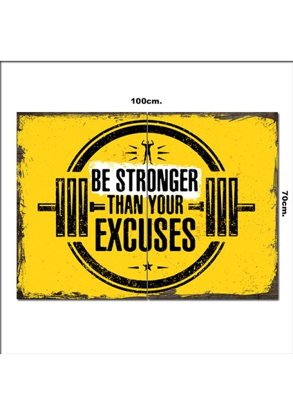 Ahşap Tablo Be Stronger 70*100CM