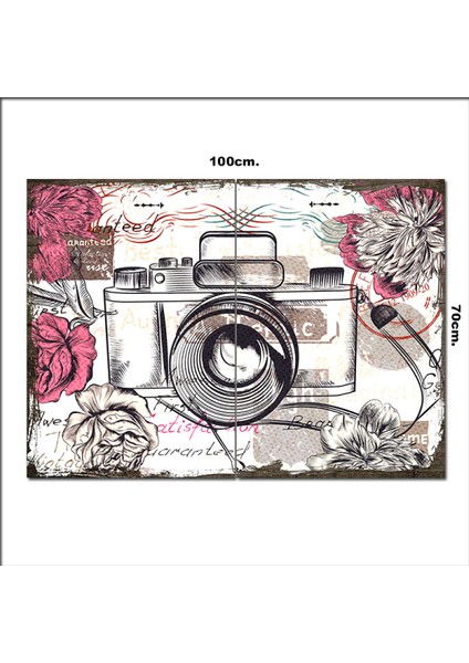 Ahşap Tablo Fotoğraf Makinası 70*100CM