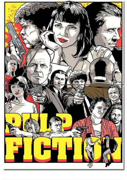 Ahşap Tablo Pulp Fiction Ucuz Roman Modern Mdf Tablo