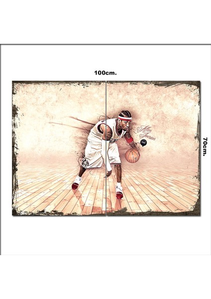 Ahşap Tablo Nba Allen Iverson 70*100CM
