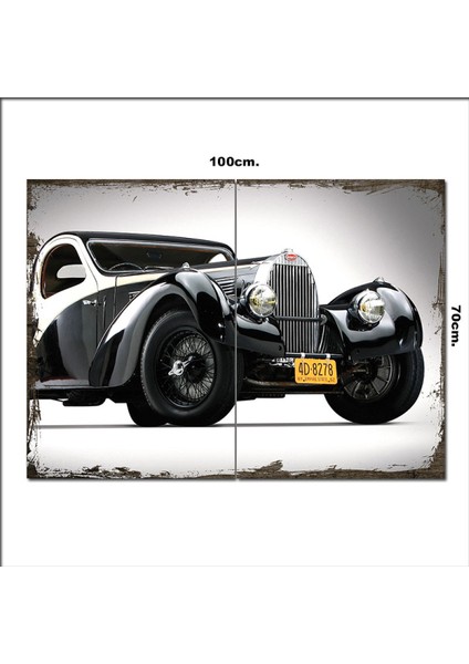 Ahşap Tablo Bugatti Type 57SC Atlantic 70*100CM