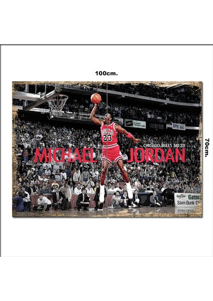 Ahşap Tablo Chicago Bulls Micheal Jordan 70*100CM