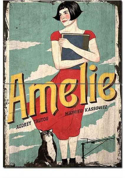 Ahşap Tablo Eski Amelie Afiş Görseli Art Mdf Tablo