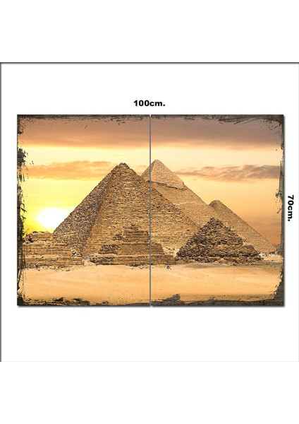 Ahşap Tablo Büyük Giza Pramidi 70*100CM