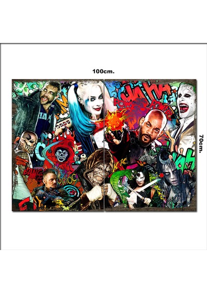 Ahşap Tablo Suicide Squad 70*100CM