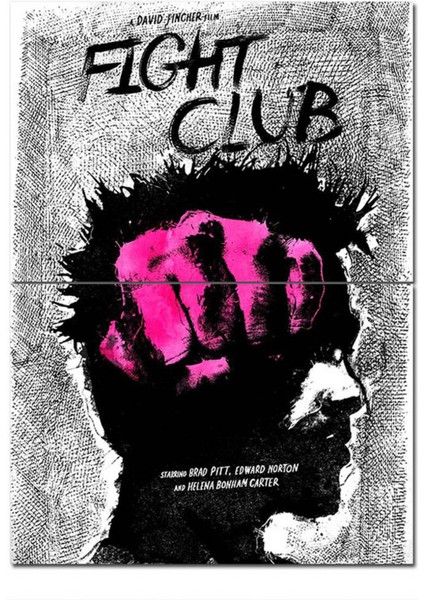 Ahşap Tablo Dövüş Kulübü Fight Club Art Mdf Tablo