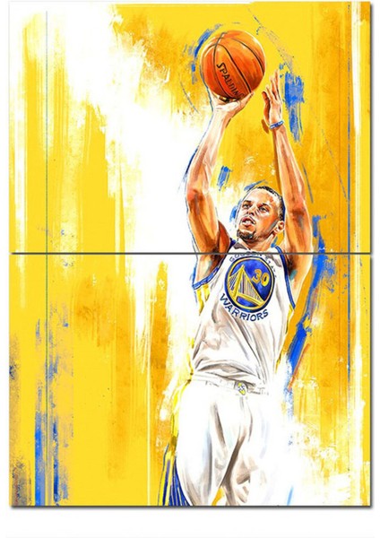 Ahşap Tablo Stephen Curry Basketbol Desenli Mdf Tablo