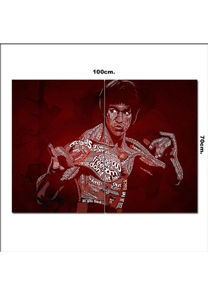 Ahşap Tablo Bruce Lee Yazılı 70*100CM