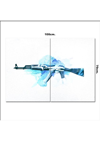 Ahşap Tablo Ak-47 Kalaşnikof Poster 70*100CM