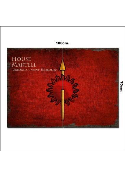 Ahşap Tablo House Martell Tarz 70*100CM