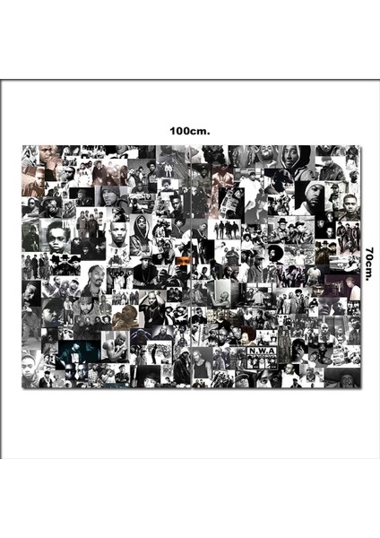 Ahşap Tablo Hip Hop Starları 70*100CM