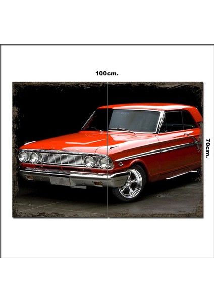 Ahşap Tablo 1964 Ford Fairlane 500 70*100CM