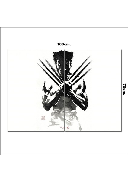 Ahşap Tablo Wolverine Görseli 70*100CM
