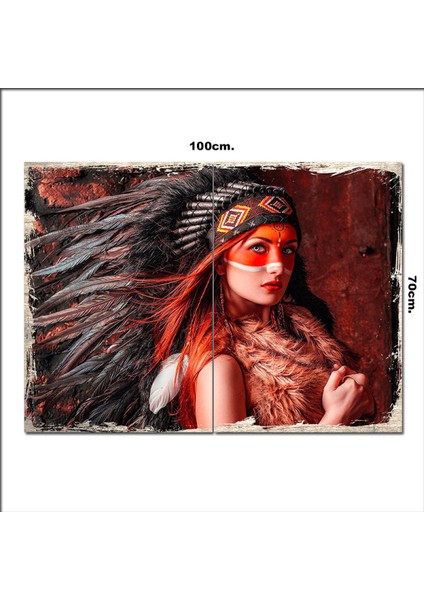 Ahşap Tablo Kızıldereli Kız 70*100CM