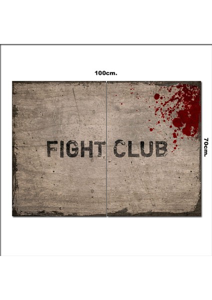 Ahşap Tablo Fight Club Tarz 70*100CM