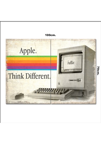 Ahşap Tablo Retro Apple Poster 70*100CM