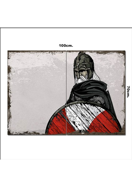 Ahşap Tablo Vikings Vikingler 70*100CM