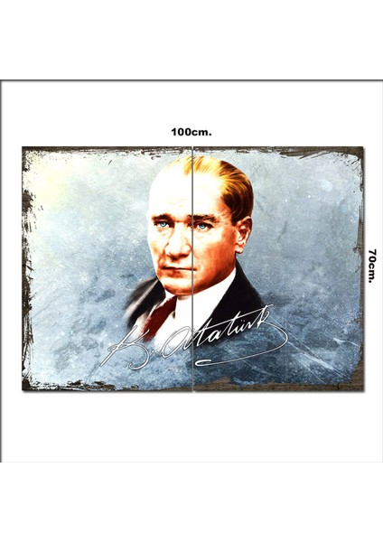 Ahşap Tablo Mustafa Kemal Atatürk 70*100CM