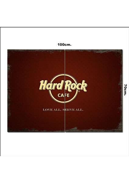 Ahşap Tablo Hard Rock Cafe Eskitme 70*100CM