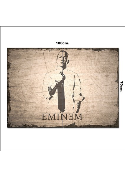 Ahşap Tablo Eminem Baskılı 70*100CM