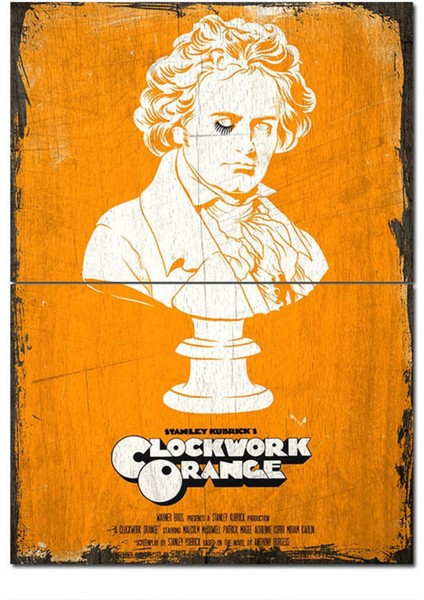 Ahşap Tablo Clockwork Orange Otomatik Portakal Mdf Tablo