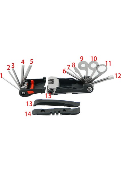 Katlanır Çok Fonksiyonlu Bisiklet Bisiklet Bisiklet Mekanik Onarım Aracı 15 1 Kitte (Yurt Dışından) fırsatları