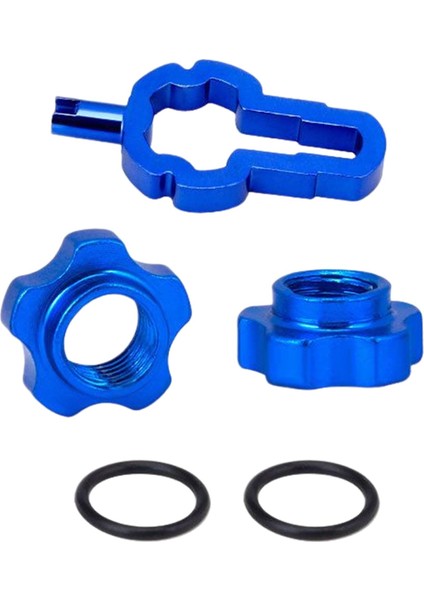 Presta Valf Somunu - Presta Adaptör Çıkma Onarımı Dönüştürücü Somun Dönüştürücü Mavi (Yurt Dışından)