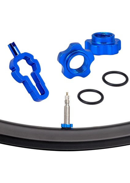 Presta Valf Somunu - Presta Adaptör Çıkma Onarımı Dönüştürücü Somun Dönüştürücü Mavi (Yurt Dışından) modelleri