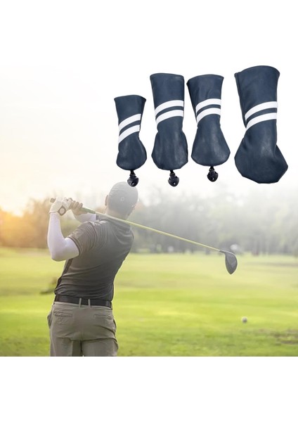 1 Set Golf Kulübü Kafa Kapağı Golf Ahşap Kapaklar Sürücü Ormanları Başlık Mavi (Yurt Dışından) fırsatları