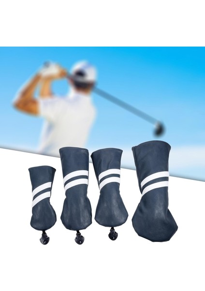 1 Set Golf Kulübü Kafa Kapağı Golf Ahşap Kapaklar Sürücü Ormanları Başlık Mavi (Yurt Dışından) indirimleri