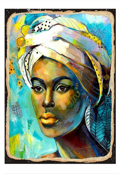 Afrikalı Kadın Mdf Poster