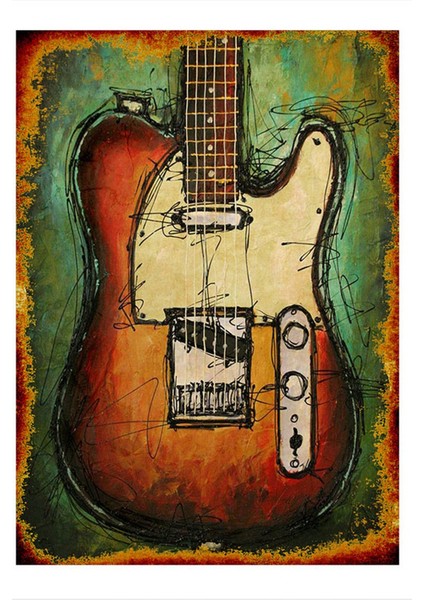 Elektro Gitar Model Mdf Tablo