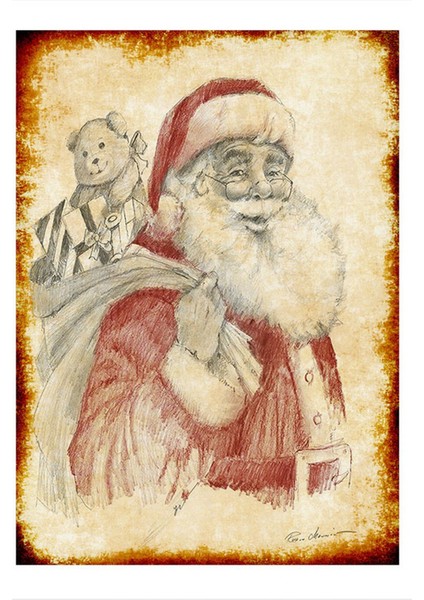 Noel Baba Tasarım Mdf Tablo