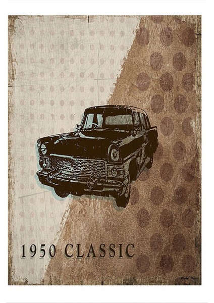 1950 Model Araba Art Mdf Poster