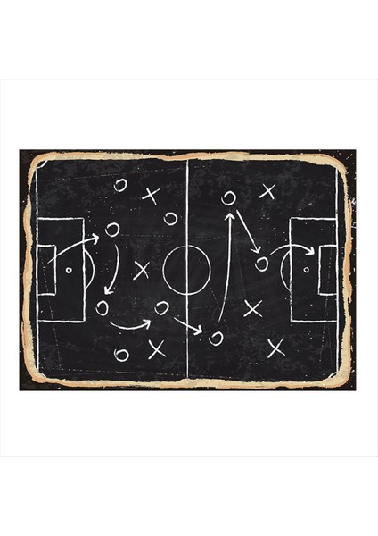 Futbol Taktik Modern Mdf Tablo